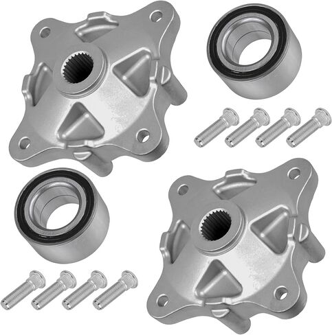 Caltric 2 Wheel Wheel Hub مع الحامل والبراغي متوافق مع Polaris Ranger 800 4x4 6x6 / Ranger Crew 800 2010 2011 2013-2017 in Saudi Arabia