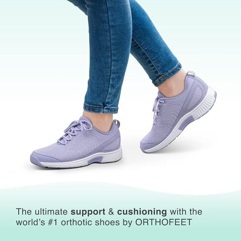 Orthofeet Women's Coral Walking Shoe, Athletic, Black, 9 X-Wide in Kuwait