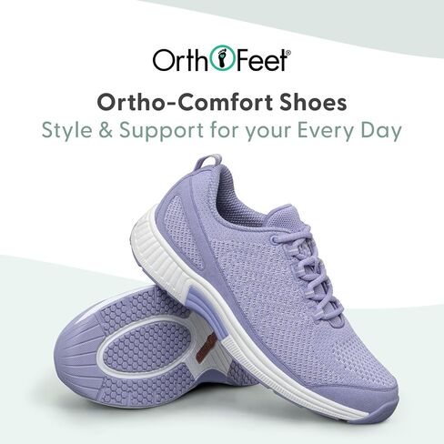 Orthofeet Women's Coral Walking Shoe, Athletic, Black, 9 X-Wide in Kuwait
