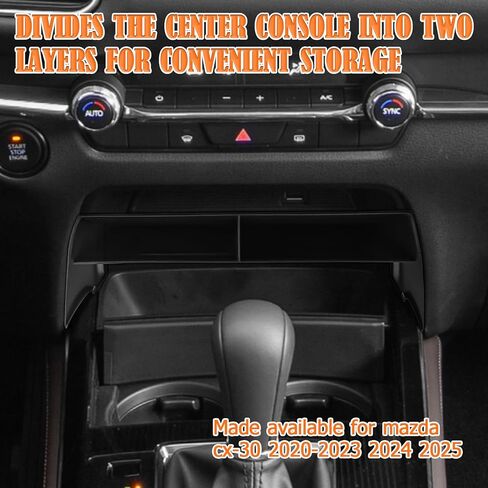 Tacobro Center Console Tray متوافقة مع 2020 2021 2022 2023 2024 2025 ملحقات Mazda CX-30 ، CX30 INSERT منظم التخزين الثانوي ABS in Saudi Arabia