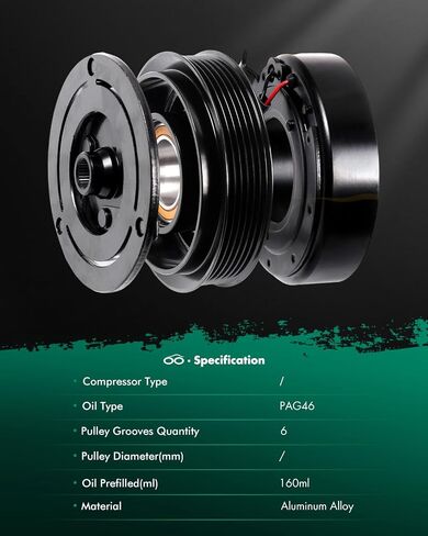 SCITOO AC Compressor with Clutch for 2007-2012 for Compatible for Nissan for Altima CO 10886C in Saudi Arabia
