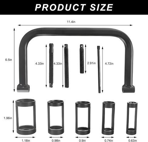 Valve Spring Compressor C Clamp Service Kit, Valve Spring Clamp with Collet Pusher Adapters Extension Rods, Auto Compression C-Clamp Kit for Motorcycle ATV Car Small Engines in Saudi Arabia