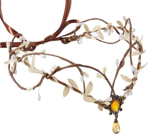 Mostory Woodland Fairy Crown for Women - Forest Elf Headpiece لأزياء النهضة في العصور الوسطى Renfaire Cosplay التقاط الصور in Saudi Arabia