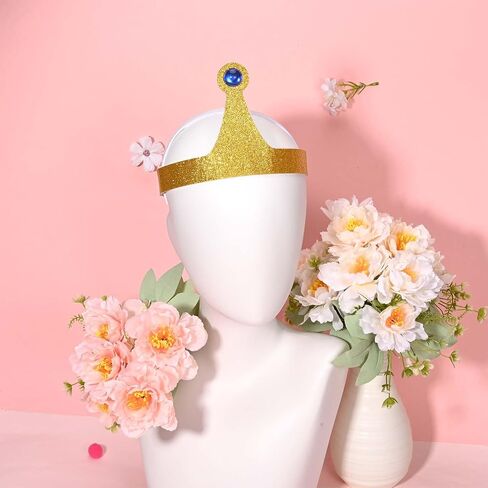 Kavoc Princess Gold with Blue Jewel Crown for Adults Men Women Halloween Fantasy Adventure Cosplay Dress-Up in Saudi Arabia