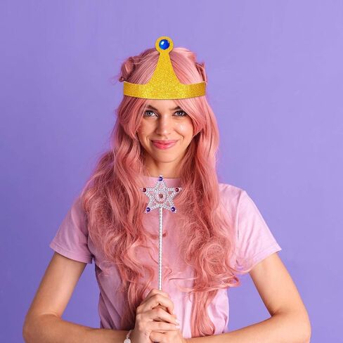 Kavoc Princess Gold with Blue Jewel Crown for Adults Men Women Halloween Fantasy Adventure Cosplay Dress-Up in Saudi Arabia