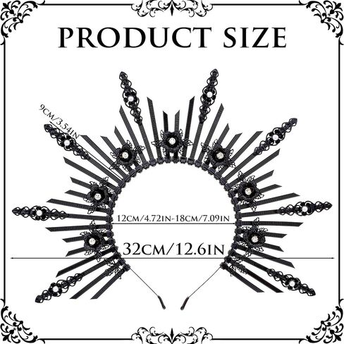 Sunburst Goddess Halo Crown - Sun Flower Headpiece Virgin Mary Goddess Headband for Women Renaissance Costmue in Kuwait