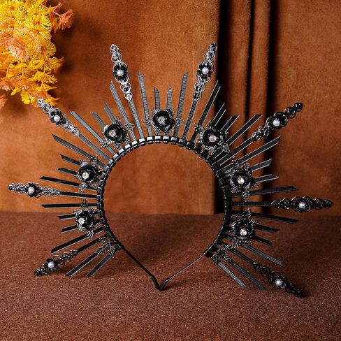 Sunburst Goddess Halo Crown - Sun Flower Headpiece Virgin Mary Goddess Headband for Women Renaissance Costmue in Kuwait