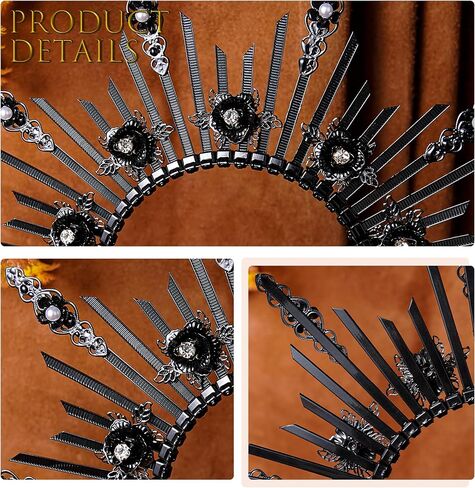 Sunburst Goddess Halo Crown - Sun Flower Headpiece Virgin Mary Goddess Headband for Women Renaissance Costmue in Kuwait