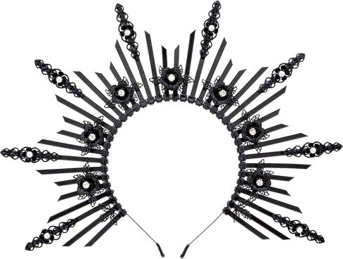 Sunburst Goddess Halo Crown - Sun Flower Headpiece Virgin Mary Goddess Headband for Women Renaissance Costmue in Kuwait