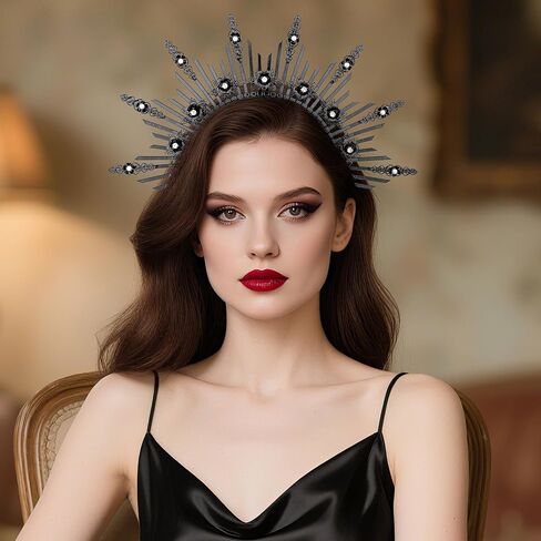 Sunburst Goddess Halo Crown - Sun Flower Headpiece Virgin Mary Goddess Headband for Women Renaissance Costmue in Kuwait