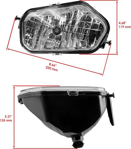 المصباح الأمامي اليسرى Caltric مع لمبة متوافقة مع Polaris Sportsman 570 6x6 2019 2020 2021 2022 / Big Boss 2017 2018 2019 in Kuwait
