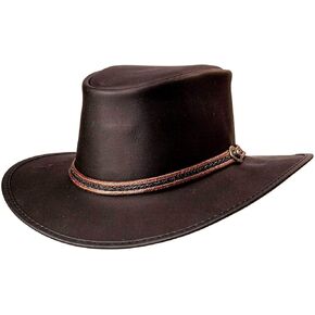 American Hat Makers Midnight Rider Bravo Leather Cowboy Hat for Men & Women Weatherproof Boho Hat in Kuwait