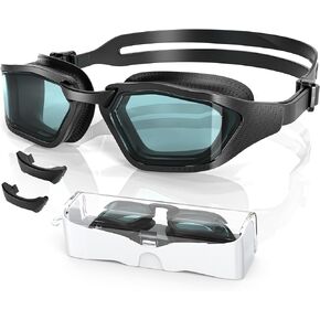 Greatever Sleek Swimming Goggles, UV400 Protection Swim Goggles,HD Wide View Goggles, Anti Fog No Leakage, Enhanced Comfort For Women Men Adults Teenagers in Kuwait