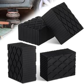 Pangda 8 PCS 6-3/8 "× 4-3/4" x 3.15 "صلبة من المطاط ، لوحة الفضاء ، وسادة مقبس مطاطية مضادة للانزلاق لمصاعد السيارات ، والرافعات ، والرفوف 4000 رطل السعة in Kuwait
