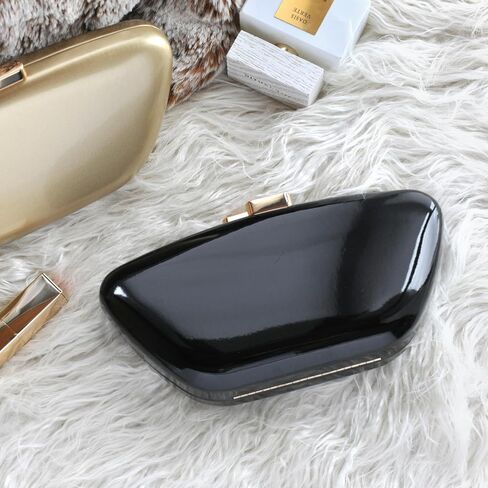 HOXIS Glossy Patent Leather Evening Clutch Bag with Detachable Chain Women's Purse for Wedding Party Prom in Saudi Arabia