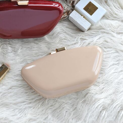 Hoxis Graty Patent Patent Leather Leather Bag Bag Bag مع حافظة نسائية قابلة للفصل لحفل حفل زفاف حفلة موسيقية in Saudi Arabia