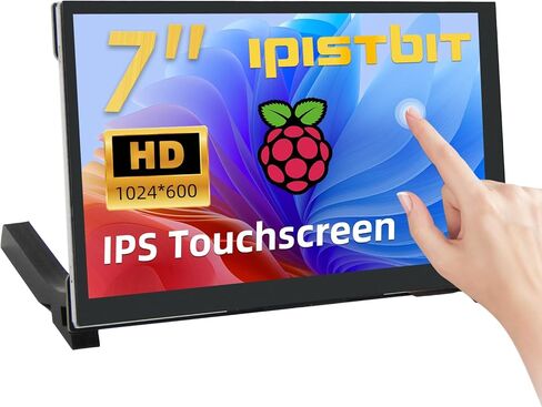 شاشة iPitsBit Raspbemry Pi، شاشة LCD 7 بوصة 1024x600 لـ Raspbery Pi 5 4 3B 2B B4، BB أسود، Banana Pi، Windov/s 10/8/7. سائق مجاني in Saudi Arabia