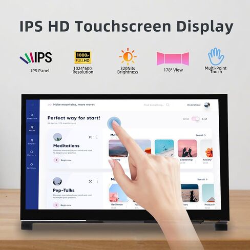 شاشة iPitsBit Raspbemry Pi، شاشة LCD 7 بوصة 1024x600 لـ Raspbery Pi 5 4 3B 2B B4، BB أسود، Banana Pi، Windov/s 10/8/7. سائق مجاني in Saudi Arabia
