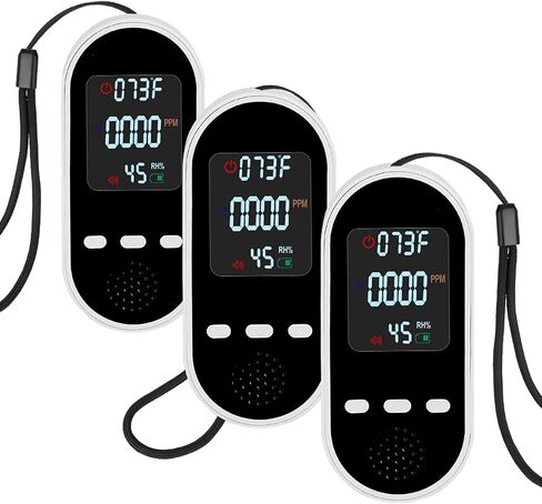 نوع الإدراج كاشف أول أكسيد الكربون ، الرطوبة وعرض درجة الحرارة VZMCOV 3-في 1 شاشة إنذار أول أكسيد الكربون ، ألوان LCD عرض أول أكسيد الكربون الكربون الكربون (حزمة واحدة) in Kuwait