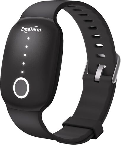 EmeTerm تخفيف الغثيان القطب الكهربائي محفز غثيان الصباح الحركة غثيان السفر القيء الإغاثة قابلة لإعادة الشحن لا هلام العصابات المعصم خالية من المخدرات دون آثار جانبية (أسود) in Kuwait