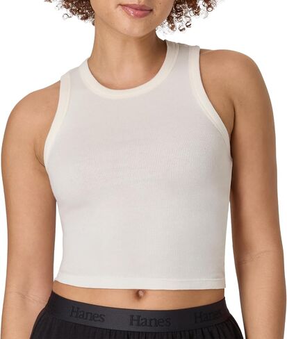 Hanes Women's Original Racerback ، حزمة 2 عبوة ، Comfywear SuperSoft Rib Congled Top Loungwear Pack in Saudi Arabia
