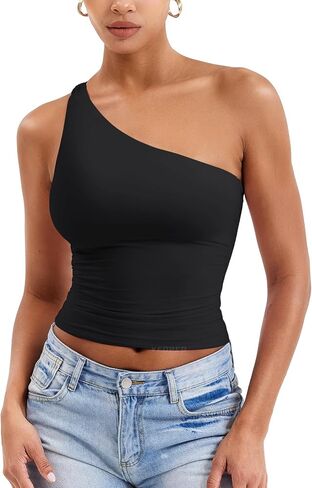 Yeoreo Womens One One -Counter Tops Obless Out Out Tank Top Fanciy double liled congle tee y2k summer summer slim fit in Saudi Arabia
