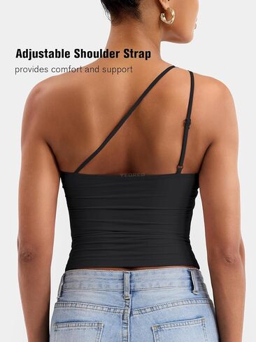 Yeoreo Womens One One -Counter Tops Obless Out Out Tank Top Fanciy double liled congle tee y2k summer summer slim fit in Saudi Arabia
