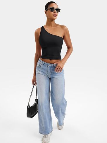 Yeoreo Womens One One -Counter Tops Obless Out Out Tank Top Fanciy double liled congle tee y2k summer summer slim fit in Saudi Arabia