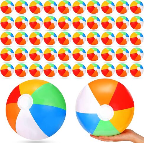 Tanlade 100 قطعة قابلة للنفخ في كرة الشاطئ ، 10 بوصة كرات الشاطئ للأطفال ممتعة لحزب المسبح ، كرات الشاطئ ، ألعاب مياه عيد ميلاد الصيف (الطراز الكلاسيكي) in Kuwait