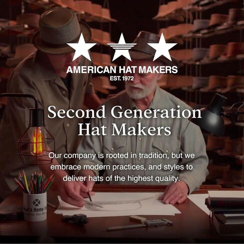 American Hat Makers Midnight Rider Bravo Leather Cowboy Hat for Men & Women Weatherproof Boho Hat in Kuwait