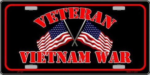 Vietnam War Veteran Novelty Metal License Plate Tag LP-121 in Saudi Arabia