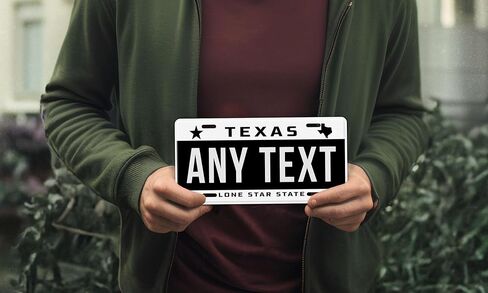 Personalized Texas Lone Star Recivery Plate Text TX TAC in Saudi Arabia