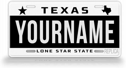 Personalized Texas Lone Star Recivery Plate Text TX TAC in Saudi Arabia