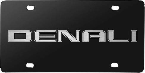 صورة ipick لـ - GMC Denali 3D Name Logo لوحة ترخيص من الفولاذ المقاوم للصدأ الأسود in Saudi Arabia