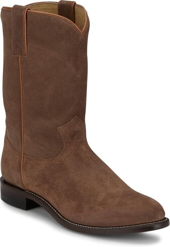 Justin Wes 10" Suede Roper Men's Western Boots - Durable Style Footwear for Everyday Comfort and Classic Ranch Look in Saudi Arabia