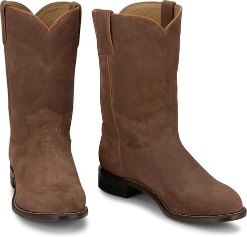 Justin Wes 10" Suede Roper Men's Western Boots - Durable Style Footwear for Everyday Comfort and Classic Ranch Look in Saudi Arabia