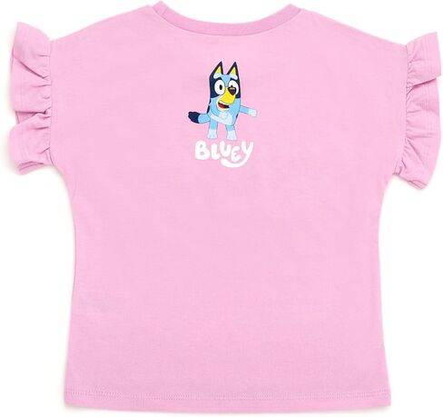Bluey Girls T-Shirt and Ribbed Flare Leggings Outfit Set Toddler to Big Kid Sizes (2T - 10-12) in Saudi Arabia