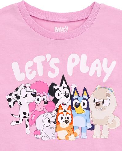 Bluey Girls T-Shirt and Ribbed Flare Leggings Outfit Set Toddler to Big Kid Sizes (2T - 10-12) in Saudi Arabia