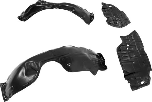 Inner Fender Liner & Engine تحت Cover Splash Shield Guard متوافق مع 2012-2014 Toyota Camry Hybrid LE/Hybrid XLE/L/LE/XLE/HYBRID SE لـ TO1228178 TO1228177 TO1248160 TO1249160 in Kuwait