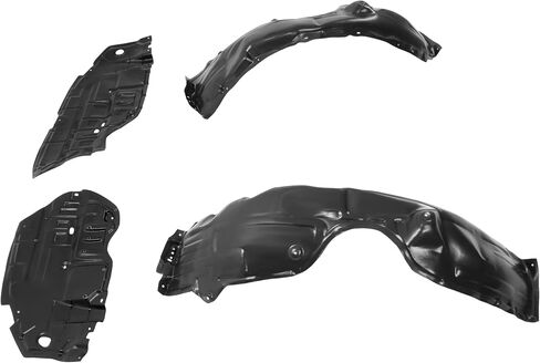 Inner Fender Liner & Engine تحت Cover Splash Shield Guard متوافق مع 2012-2014 Toyota Camry Hybrid LE/Hybrid XLE/L/LE/XLE/HYBRID SE لـ TO1228178 TO1228177 TO1248160 TO1249160 in Kuwait