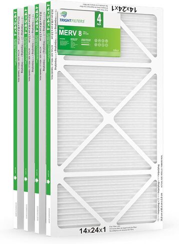 20x25x1 Air Filter 4 Pack, MERV 8 Pleated Dust Defense Air Filters Replacement Air Conditioner HVAC AC Furnace Filter, Durable and Lightweight in Saudi Arabia