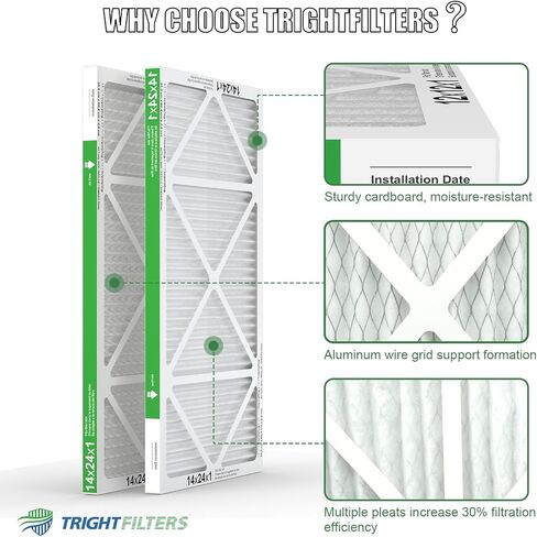 20x25x1 Air Filter 4 Pack, MERV 8 Pleated Dust Defense Air Filters Replacement Air Conditioner HVAC AC Furnace Filter, Durable and Lightweight in Saudi Arabia