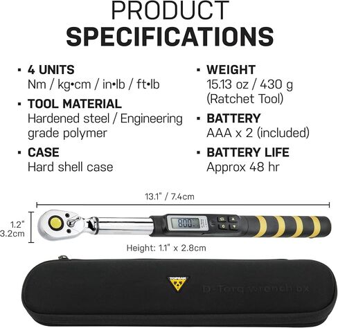 TOPEAK D-Torq Digital Bike Torque Wrench, Silver, Grey in Kuwait