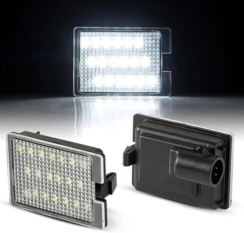 LED License Plate Light For 2015-2023 Dodge Charger Challenger Chrysler 300 Pacifica Jeep Compass, White Tag Lamp Assembly Replacement, 68211290AB in Kuwait