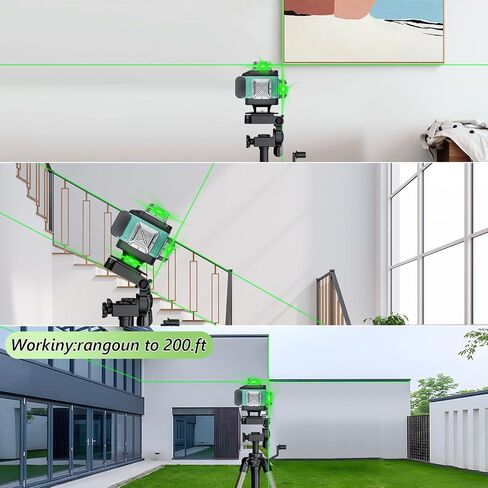 Laser Level 360 Self Leveling,16 Green Cross Line 4D laser Level for Tiling Floor Construction and Picture Hanging, High Accuracy Nivel Level with Self-leveling,2 Batteriy Remote in Saudi Arabia