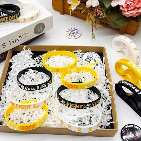 30 Pcs Cancer Prevention Awareness Silicone Bracelets,Colorful Ribbon Stretch Wristbands,Hope Faith Rubber Wristband Supplies Accessories for Ribbon Awareness Assorted Cancer Awareness and Prevention (Green) in Kuwait