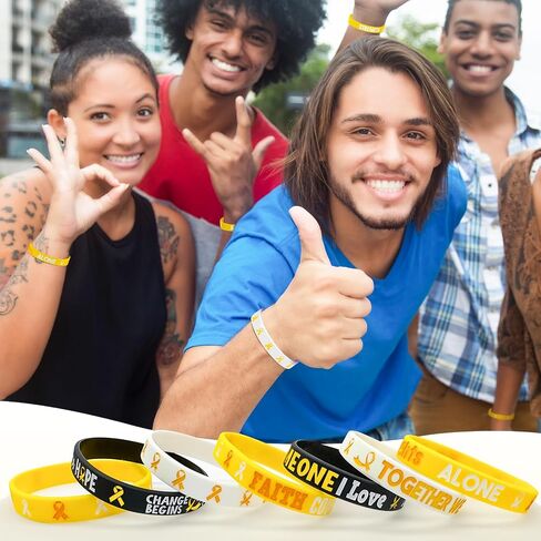 30 Pcs Cancer Prevention Awareness Silicone Bracelets,Colorful Ribbon Stretch Wristbands,Hope Faith Rubber Wristband Supplies Accessories for Ribbon Awareness Assorted Cancer Awareness and Prevention (Green) in Kuwait