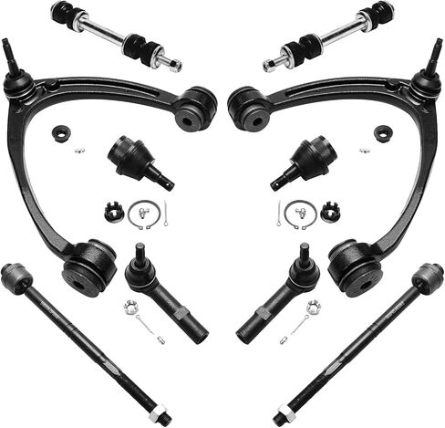 محور ديترويت - الطرف الأمامي 10pc مجموعة التعليق لـ Chevy GMC Silverado Sierra Yukon XL Suburban 1500 Avalanche Tahoe Escalade ESV Ext ، أذرع التحكم العليا في كرة القدم السفلى قضبان البديل البديل in Saudi Arabia