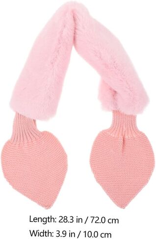 SAMIGLE 2PCS Plush Boys and Girls الأوشحة لتصميم تقاطع دافئ لمواد الفراء الناعم لفتاة الصبي والأطفال الصغار يشملون وشاح in Saudi Arabia