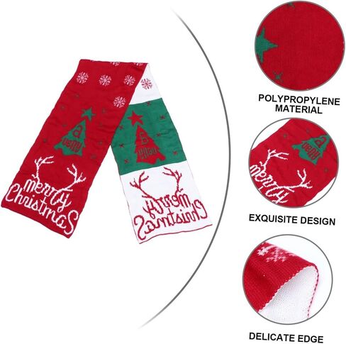 1pc Warm Deer Pattern Xmas Scarf for Cozy and Fashionable Neck Wrap for Christmas Dress-up for Boys and Girls in Saudi Arabia